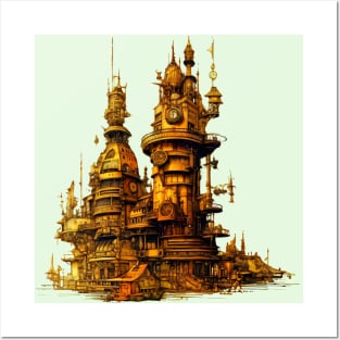 Victorian Steampunk Architecture Posters and Art